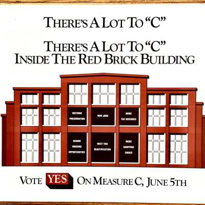 Flyers 'There's A Lot To C', for preservation Red Brick Building, 1985