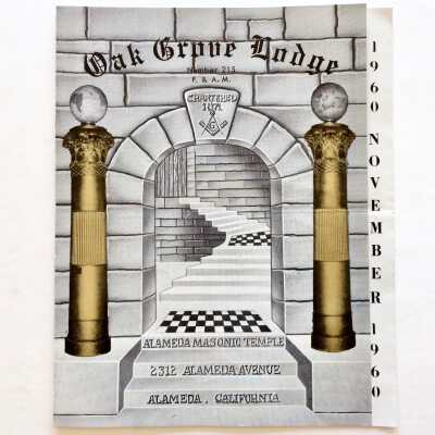Program of events, Oak Grove Lodge, Masons, November 1960