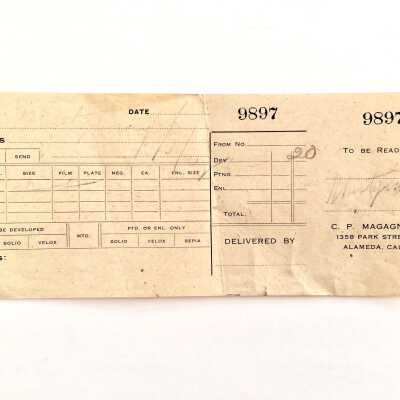 Receipt blank from C. P. Magagnos, early 1900s