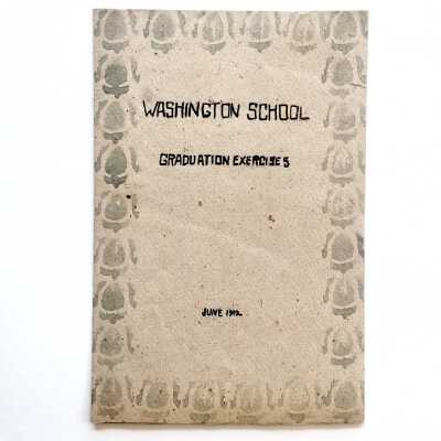 Program, Graduation exercises, Washington School, Class of June 1912