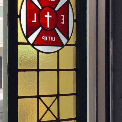window in actual location as seen from inside the museum.