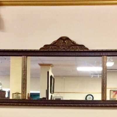 Mantle mirror divided in three sections, with tassels, c. 1915