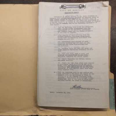 Folder with requests for moving of homes, 1942-1962