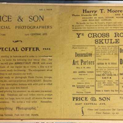 Theater program amateur production, Armory Hall, 1904