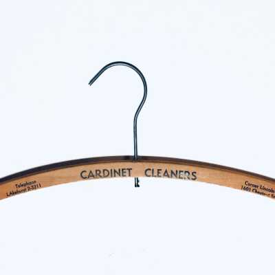 Wooden Hanger advertising Cardinet Cleaners and Dyers, prior 1970