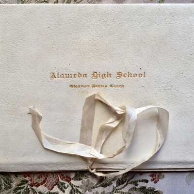 Eleanor Deans Clark Alameda High School Diploma and cover, 1925