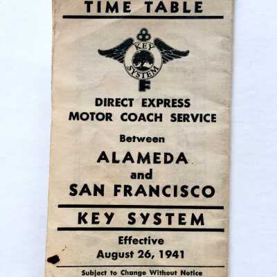 Time Table Key System Bus Company, 1941