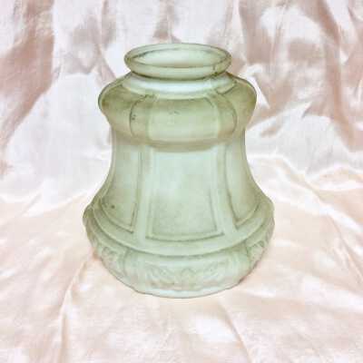 Opaque white glass shade with neo-classical design, 1912