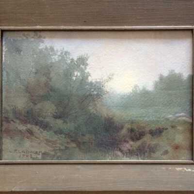 Watercolor of Fernside estate, by L. P. Latimer, 1903