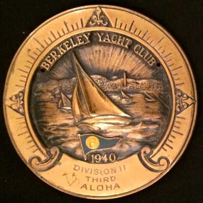 Trophy from the Berkeley Yacht Club won by Lester Stone, 1940