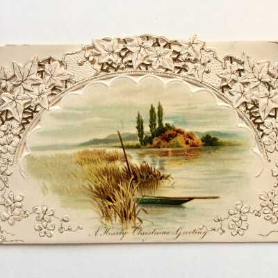 'A Hearty Christmas Greeting' Christmas Card, c. 1900