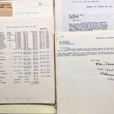 Police Department documents, 1917-1919
