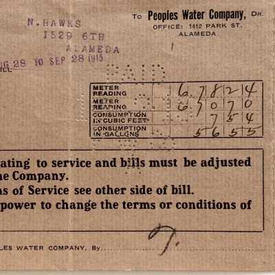 Bill Peoples Water Company, 1915