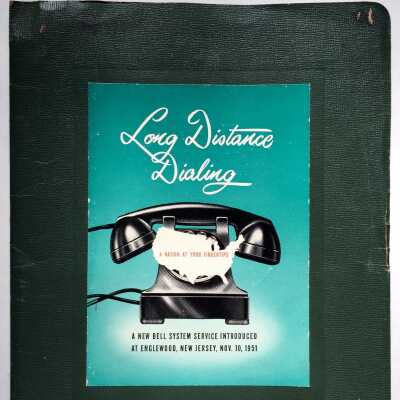 Folder relating to first direct dial long-distance telephone call, 1951