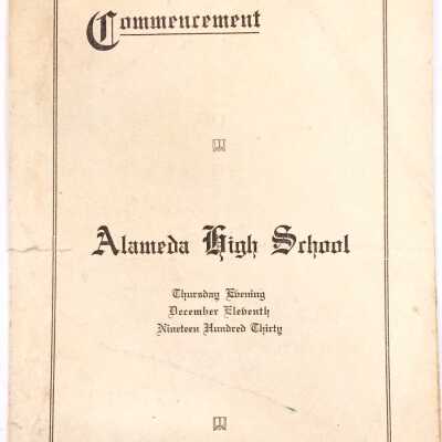 Program Commencement Exercises, Alameda High School, 1930