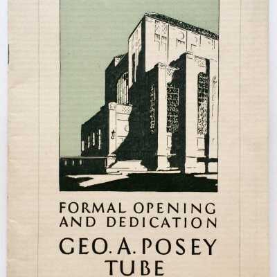 Program for dedication and opening Posey Tube, 1928