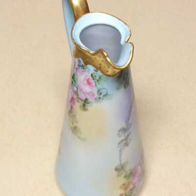 Bavaria porcelain Chocolate pot decorated by Anna J. Spreckels, c. 1912