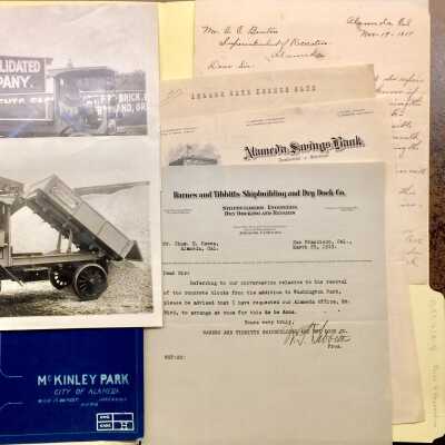 Folder with Park and Recreation Department documents, 1915-1919