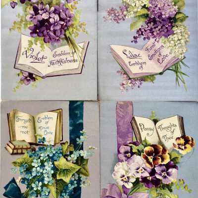 Uncirculated Floral Postcards of Elvah Sinnett, early 1900s