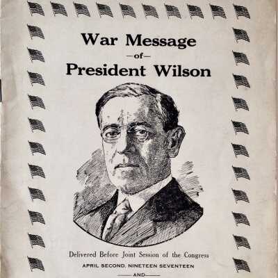 Pamphlet with War Message of President Wilson, 1917