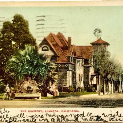 Postcard depicting the Dr. Pond residence (demolished), 1907