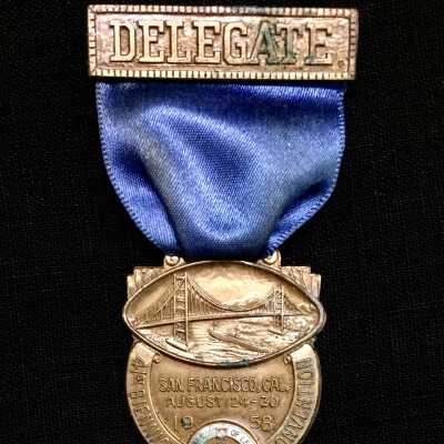 Delegate Medal for the 41st Convention of Letter Carriers, 1958