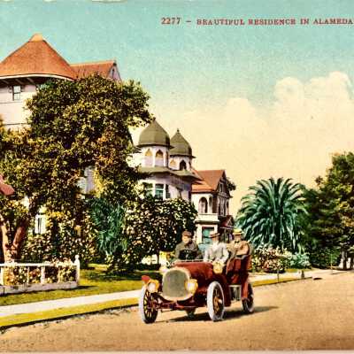 Postcard of 700 block of Paru Street, looking north, 1910