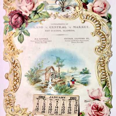 Grand Central Market Advertising Calendar, 1903