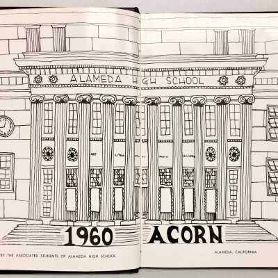 1960 edition of the Alameda High School yearbook “Acorn".