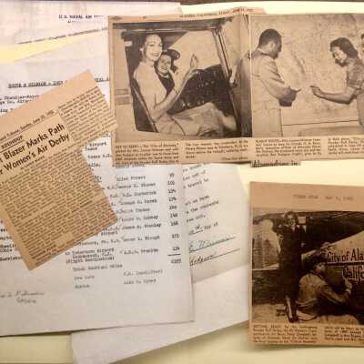 Folder relating to 'Women's Transcontinental Air Race', 1952