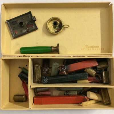 Dennison's Letter Waxing Set in box of Alice O'Hare, before 1950