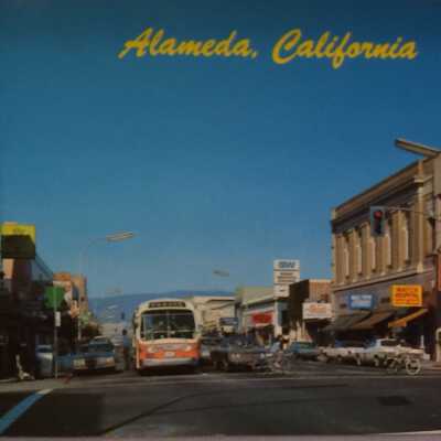 Postcard Alameda, Park Str and Central Ave, c. 1970