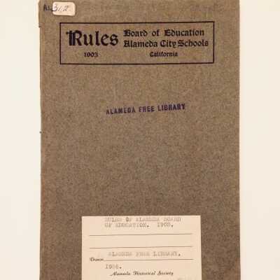 Rules of the Board of Education, 1903
