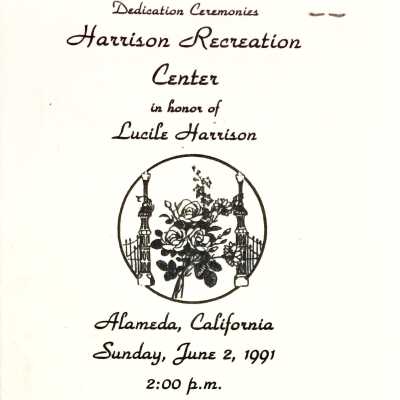 Program dedication of the Harrison Recreation Center, Lincoln Park, 1991