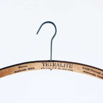 Advertising Hanger from Tetralite Cleaning and Dyeing Company, prior to 1970