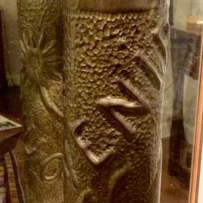 Trench art vase Souvenir du Fort Souville, DE 1919, of Charlotte Burrowes