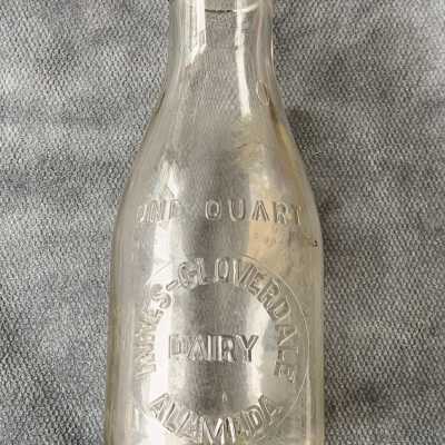 Innes-Cloverdale One-Quart Milk Bottle
