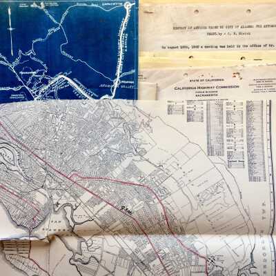 Documents about access to ferries and Bay Farm County Road, 1922-1926