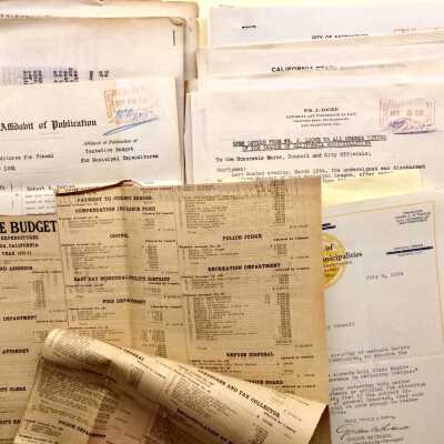 Documents relating to the League of California Municipalities, 1922-1932