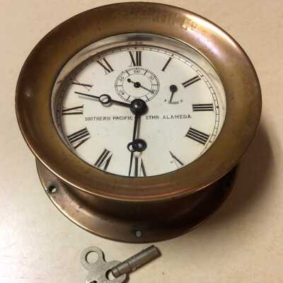Chelsea Clock Co. Ferry Clock from Southern Pacific Co. Steamer Alameda, before 1935