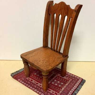 Oak dollhouse chair from the Meyers family, c. 1915