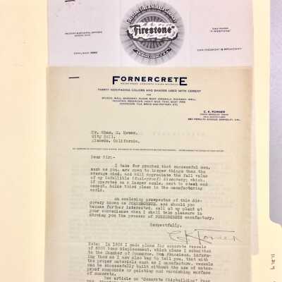 Folder marked 'Commerce', 1919