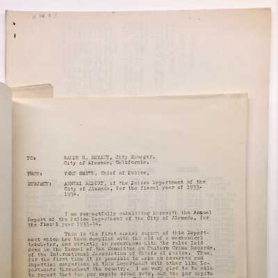 Annual Police Department Report, 1933-1934