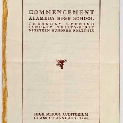 Programs Alameda High School Commencement and Play, 1946