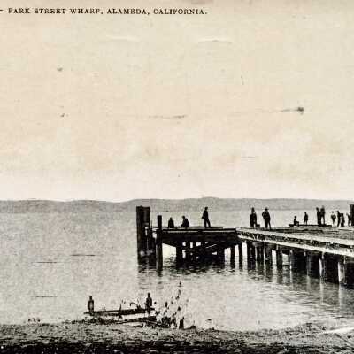Postcard of Park Street Wharf, 1908