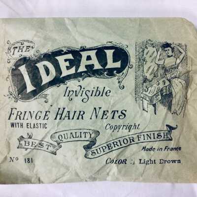 Fringe Hair Net with envelope of Harriet Holmes Haslett