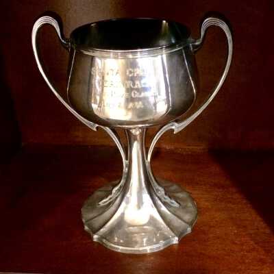 Santa Cruz Ocean Race First prize trophy won by the Stone Boat Yard, c. 1909