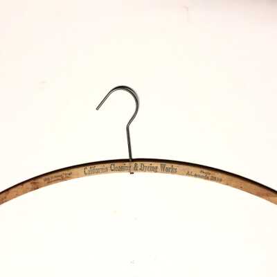 Wooden Hanger from California Cleaners and Dyeing Works, c. 1930s-1940s