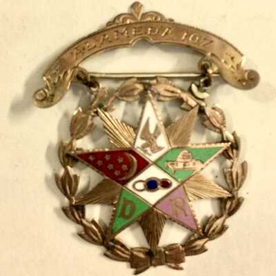 Eastern Star badge of Caroline Eisfeldt, early 1900s