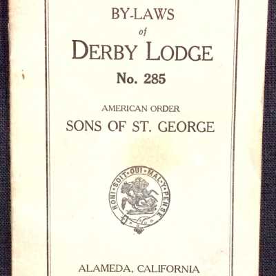 By-Laws, Derby Lodge, No. 285, Sons of Saint George, prior 2007